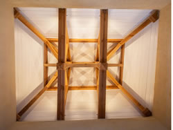Traditional 17th-century roof structure in the former dovecote