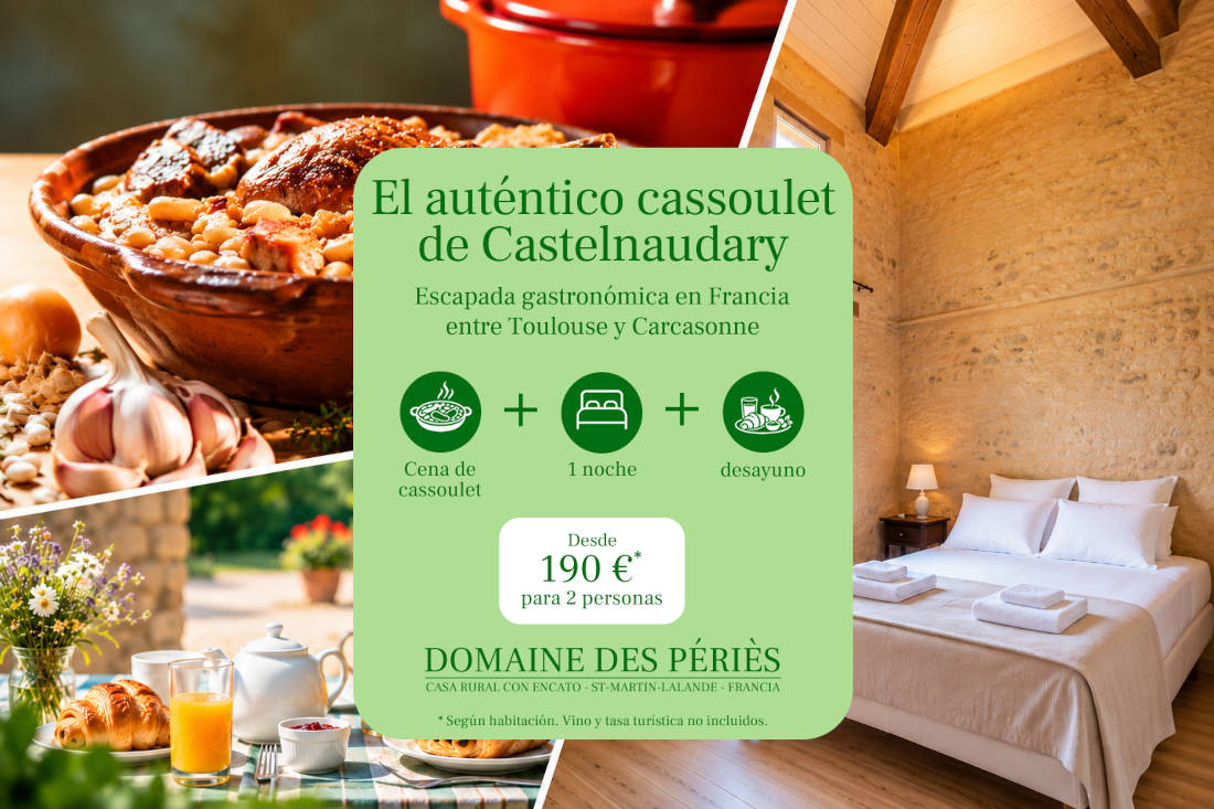 Escapada gastronómica en el Domaine des Périès con cassoulet de Castelnaudary, alojamiento y desayuno