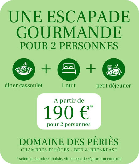 Escapade gourmande : diner cassoulet + 1 nuit + petit déjeuner